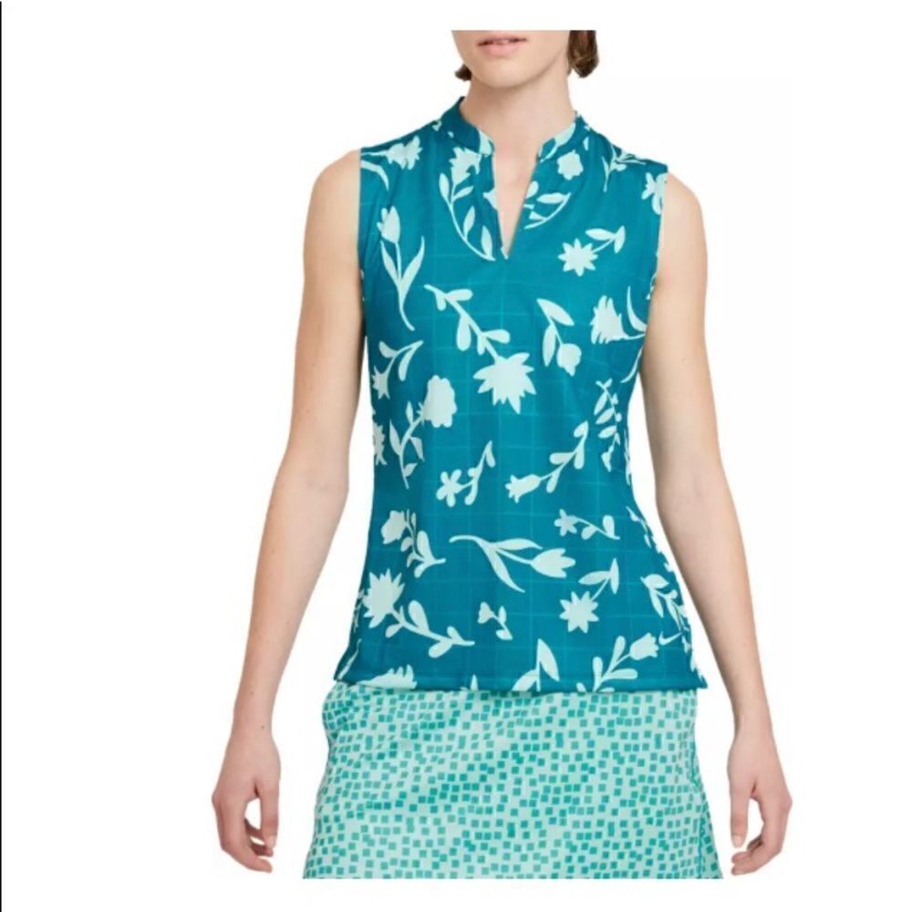 Nike Women's Victory Floral Print Sleeveless Golf Polo